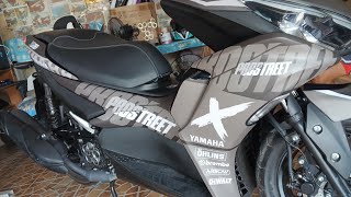 Aerox 155  fulldecals  sticker installation  timelaps [upl. by Aracal]