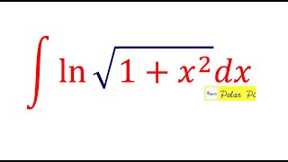 Integral of LnSqrt1x2  Integration by Parts [upl. by Tebazile470]