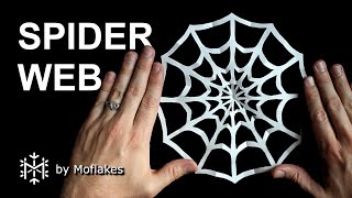 How to Make a Paper Spider Web  Easy DIY Craft by Moflakes [upl. by Alien]