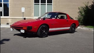 1979 Mazda RX7 RX7 in Red amp Wankel Rotary Engine Sound on My Car Story with Lou Costabile [upl. by Charlena]