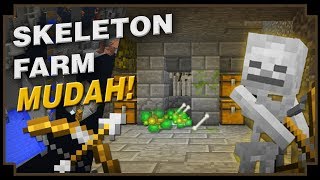 CARA MEMBUAT SKELETON FARM  Minecraft Indonesia 112 [upl. by Wendye]