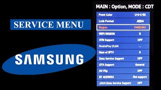 Service menu TV Samsung smart [upl. by Cul425]