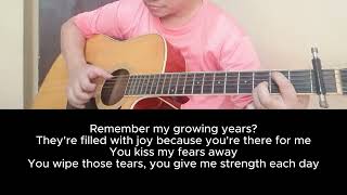 Glowing inside  Nikki Gil Fingerstyle Guitar cover wlyrics [upl. by Yttisahc]