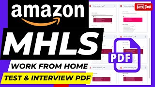 MHLS Associate Amazon Assessment Test 2024  Amazon MHLS Associate Interview Questions And Answers [upl. by Winser]