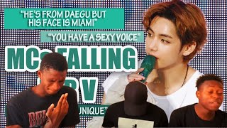 MCs falling for Kim Taehyung BTS V  REACTION [upl. by Adekan615]