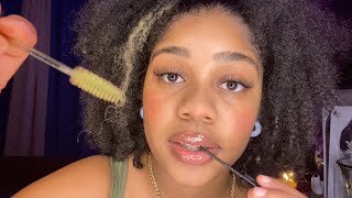 ASMR DOING YOUR EYEBROWS 😴✨Spoolie Nibbling Personal Attention Mouth Sounds Inaudible💓 [upl. by Atiekan]