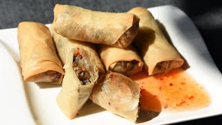 Pachetele de primăvara Spring Rolls sau Rulouri de primăvara asiatice cu carne macinată de vita✅ [upl. by Newton]