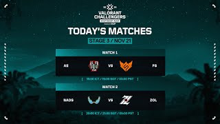 中文 AE vs FS  NAOS vs ZOL  VCT Challengers SEA Split 3  Stage 3 Day 5 [upl. by Ahsienad]