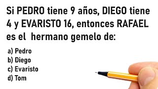 💡5 PREGUNTAS DE RAZONAMIENTO LÓGICO  Nivel 1  Profesor Bruno Colmenares [upl. by Akimrej]