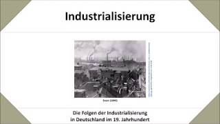 Folgen der Industrialisierung in Deutschland im 19 Jahrhundert soziale Frage  Urbanisierung [upl. by Ettenan]