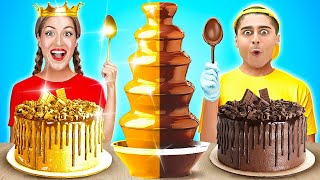 Real Food VS Chocolate Challenge Eating only Sweet 24 hours by Laugh Lagoon 123 Go [upl. by Cyler]