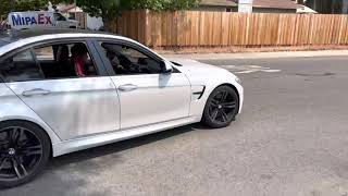 F80 M3 AA Equal Length Midpipe Nonresonated Stock Down pipes and Muffler [upl. by Anialed]