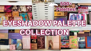 MY ENTIRE EYESHADOW PALETTE COLLECTION 500 EYESHADOW PALETTES [upl. by Annerahs]