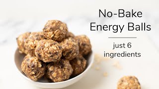 NOBAKE OATMEAL ENERGY BALLS  just 6 ingredients [upl. by Dleifyar]