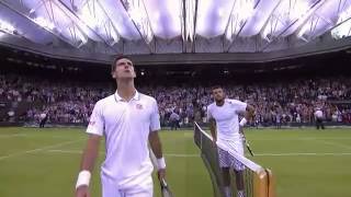 Djokovic hits one of the great returns of all time  Wimbledon 2014 [upl. by Emylee816]