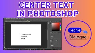 How to Center Text in Photoshop [upl. by Oniuqa]