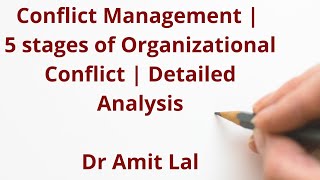 Conflict Management  Conflict Process  5 stages of Organizational Conflict [upl. by Neelahtak]