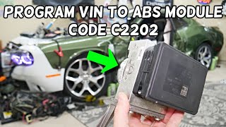 DODGE CHALLENGER CODE C2202 ORIGINAL VIN MISMATCH MISSING PROGRAM VIN TO ABS MODULE [upl. by Cicily]