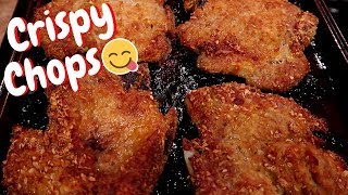 Pork Chop Recipe  The Best Oven Fried Pork Chops  Fast amp Easy [upl. by Fosdick]