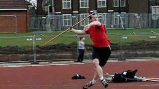 Javelin throw filmed by Quintic  Slow motion 300fps [upl. by Kryska449]