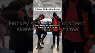 Hockey Skaters VS Speed Skates 🔥😱 iceskating speedskating shorts [upl. by Andromeda354]