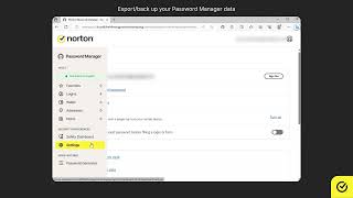 How to export back up your Norton Password Manager data [upl. by Nnateragram986]