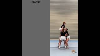 Half up twist up instructional video  cheerleading group stunts [upl. by Chiaki494]