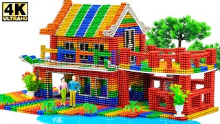 Magnet Challenge  Build House with a Beautiful Swimming Pool using Magnetic Balls [upl. by Connor]