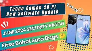 Tecno Camon 20 Pro New Software Update [upl. by Aihsekan]