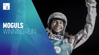 Perrine Laffont FRA  Winner  Womens Moguls  Megeve  FIS Freestyle [upl. by Siwel]