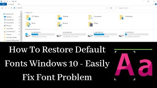 How To Restore Default Fonts Windows 10  Easily Fix Font Problem  Blurry FontsNot Clear Fonts [upl. by Tabbitha531]