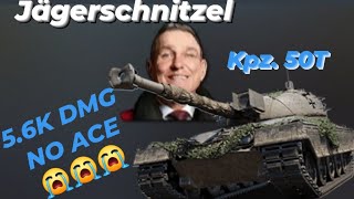 Kpz 50t Jägerschnitzel  56K DMG 🔥 Still no Ace 😭 WOTB  WOTBLITZ [upl. by Floeter]