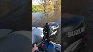 Suzuki df 4hp outboard idle on river [upl. by Mecke]