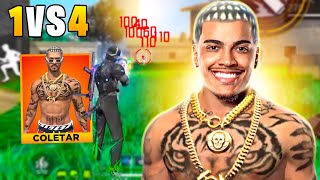 JOGUEI COM A NOVA SKIN DE CRIA E FIZ MAIS DE 30 KILLS SOLO VS SQUAD  FREE FIRE MÓBILE HUD 4 DEDOS [upl. by Phillida645]