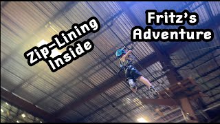 Indoor ZipLining at FRITZs Adventure [upl. by Wescott]