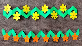 Border Design for Republic Day  Easy Decorative paper Chain Idea  Bulletin Board Border Design [upl. by Reivilo]