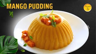 Mango Agar Agar Pudding  Mango Pudding Recipe with Agar Agar Powder [upl. by Nosmoht909]