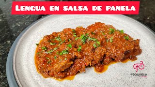 cómo preparar lengua en salsa de panela [upl. by Naneik]