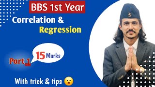 Correlation and Regression Analysis Part  1  BBS 1st Year Business Statistics [upl. by Nalniuq173]