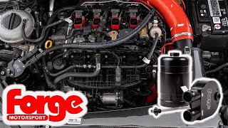 Forge Motorsport oil catch can install on MK7 golf  tune update [upl. by Omiseno]