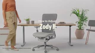 Zody II Chair Adjustments Guide Customizing Your Comfort  Haworth Tutorial [upl. by Aicinod115]