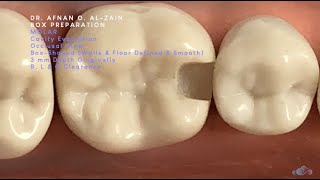 Box cavity preparation for composite restoration on a molar 36  Arabic عربي [upl. by Karolyn]