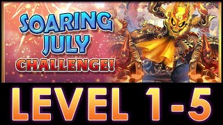 Puzzle amp Dragons  Soaring July Challenge  LV 1  5 [upl. by Lugar]