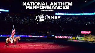 The 2024 WranglerNFR Round 3 National Anthem presented by RMEF – Kristi Noem amp Mary Millben [upl. by Anaya467]