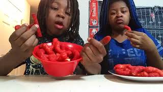 Hot Cheetos and Takis challenge with Aisha Nation [upl. by Dnumyar]