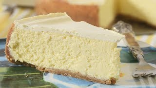 New York Cheesecake Recipe Demonstration  Joyofbakingcom [upl. by Nagiam]