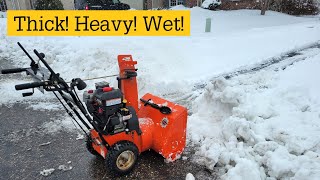 Ariens Snow Blower in Wet Heavy Snow AriensChannel [upl. by Idalina]