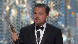 Leonardo DiCaprio winning Best Actor  88th Oscars 2016 [upl. by Bina]