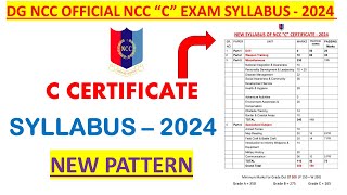 🔴 NCC New OMR Syllabus  2024  NCC C Certificate New Syllabus 2024  NCC C Exam OMR Syllabus Hindi [upl. by Loella959]