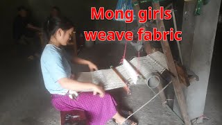 Hmong girl weaving fabric  highland life [upl. by Biddy]